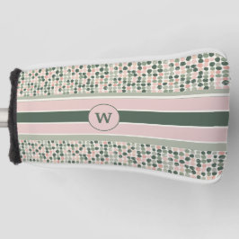 Modernes Dot-Muster Mit Monogramm Golf Headcover