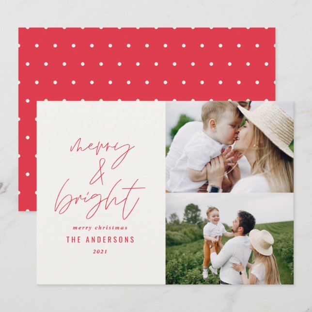 Modernes Drehbuch 1 Foto Weihnachten minimal (Vorne/Hinten)