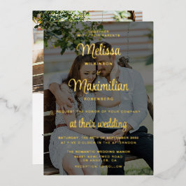 Modernes Drehbuch 2 Fotos schwarz mit Online-UAWG Folieneinladung
