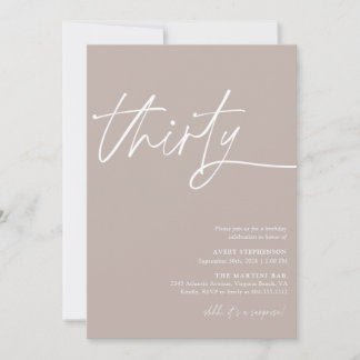 Modernes Drehbuch 30 Geburtstagsparty Einladung