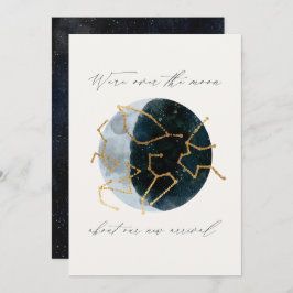 Modernes Drehbuch Aquarellmond Sternenhimmel