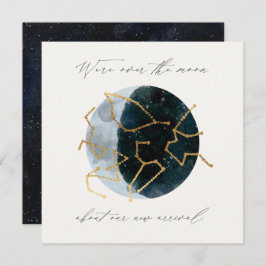 Modernes Drehbuch Aquarellmond Sternenhimmel