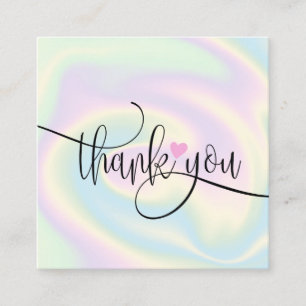 modernes Drehbuch, danke für Ihre Bestellung Quadratische Visitenkarte