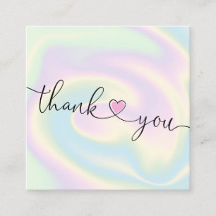 modernes Drehbuch, danke für Ihre Bestellung Quadratische Visitenkarte