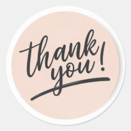 Modernes Drehbuch "Danke" Round Sticker - Elegant