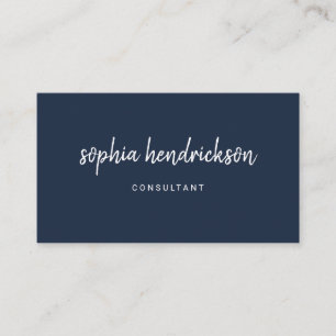 Modernes Drehbuch  Eleganter und Beruflicher Navy  Visitenkarte