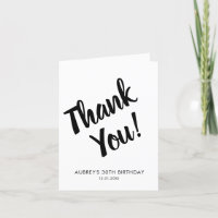 Modernes Drehbuch Geburtstag Danke Karte