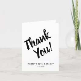 Modernes Drehbuch Geburtstag Danke Karte