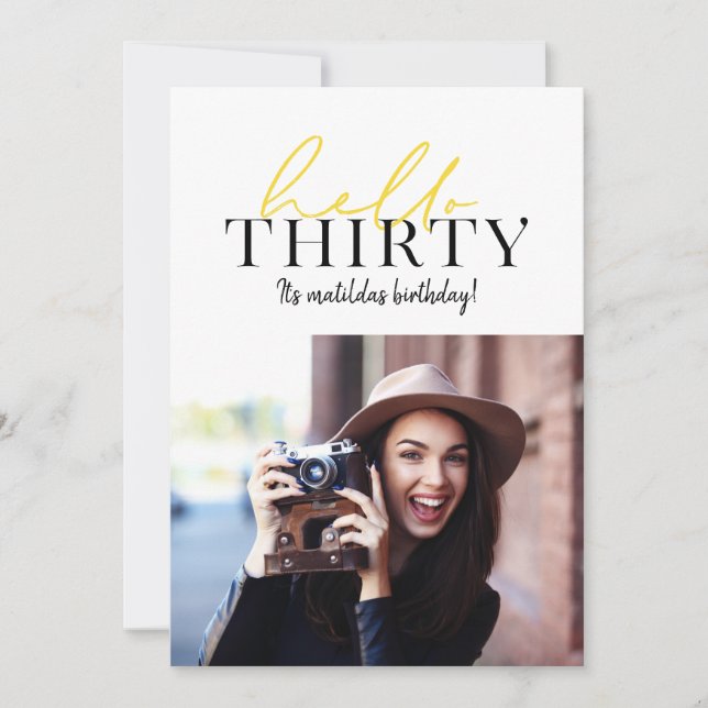 Modernes Drehbuch & geometrisches 30. Foto (Vorderseite)