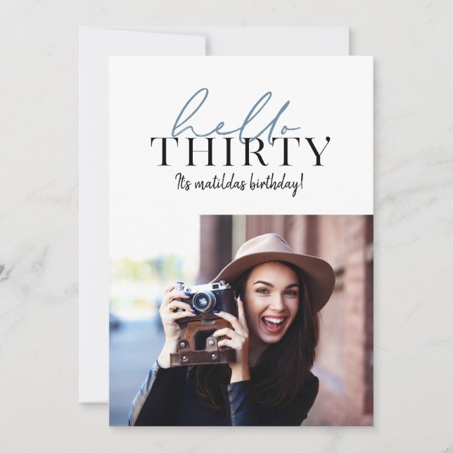 Modernes Drehbuch & geometrisches 30. Foto (Vorderseite)