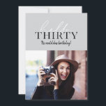 Modernes Drehbuch & geometrisches 30. Foto<br><div class="desc">Modernes Drehbuch & geometrisches 30. Geburtstag Foto laden ein. Geometrisches Backermuster Die Farbe kann geändert werden.</div>