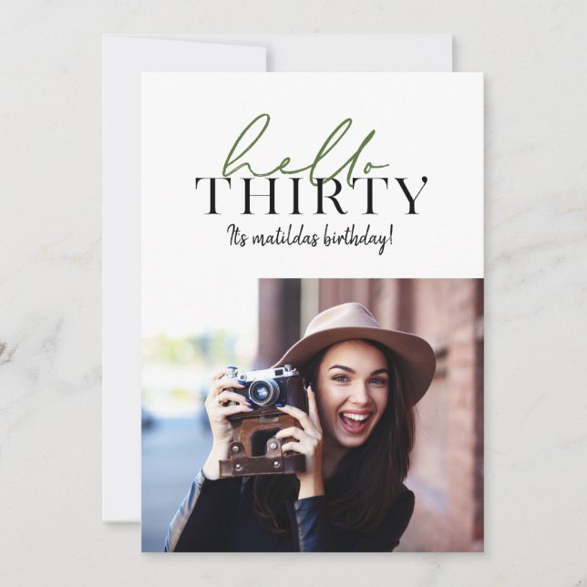 Modernes Drehbuch & geometrisches 30. Foto (Vorderseite)