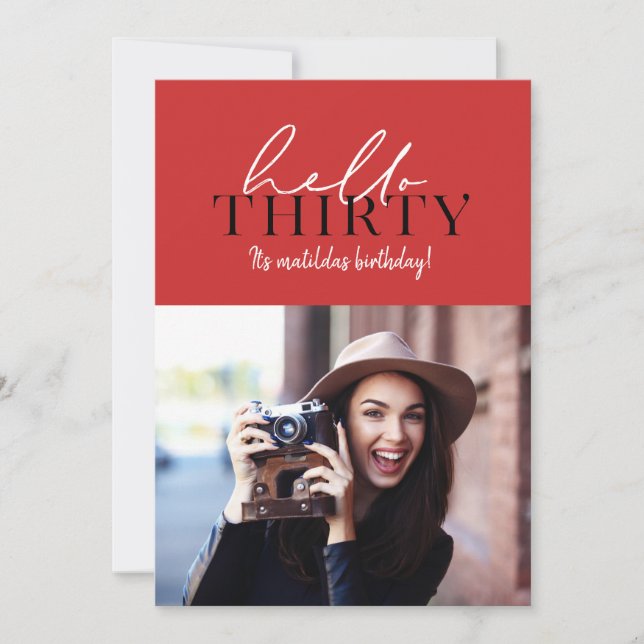 Modernes Drehbuch & geometrisches 30. Foto (Vorderseite)