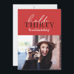 Modernes Drehbuch & geometrisches 30. Foto<br><div class="desc">Modernes Drehbuch & geometrisches 30. Geburtstag Foto laden ein. Geometrisches Backermuster Die Farbe kann geändert werden.</div>