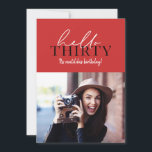 Modernes Drehbuch & geometrisches 30. Foto<br><div class="desc">Modernes Drehbuch & geometrisches 30. Geburtstag Foto laden ein. Geometrisches Backermuster Die Farbe kann geändert werden.</div>