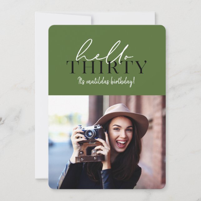 Modernes Drehbuch & geometrisches 30. Foto (Vorderseite)