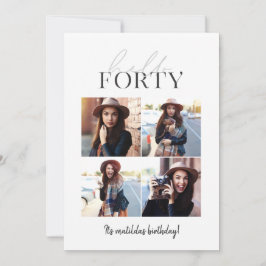 Modernes Drehbuch & geometrisches 40. Geburtstagsm