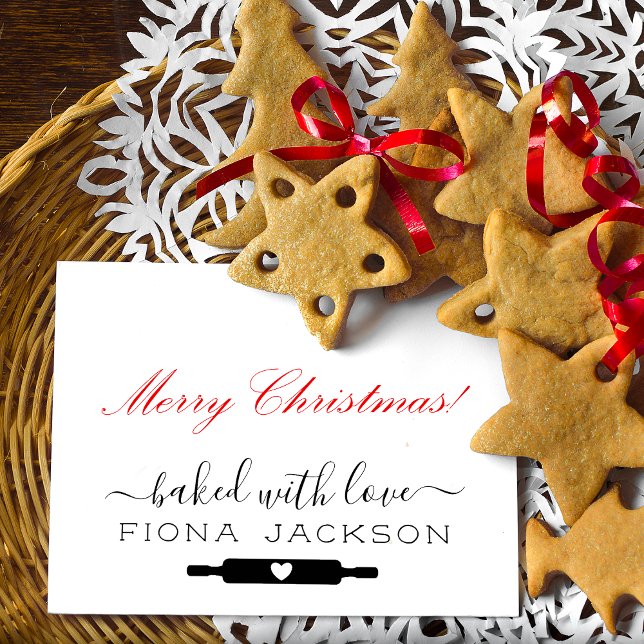 Modernes Drehbuch mit Liebe kreieren Sie selbst Gummistempel (Modern Script Baked With Love Create Your Own Rubber Stamp)