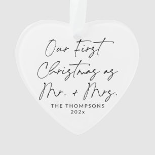 Modernes Drehbuch Neuvermählt Erste Weihnachtsdeko Ornament