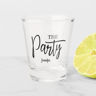 Modernes Drehbuch Party Bachelorette Bridesmaid Schnapsglas