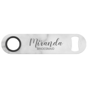 Modernes Drehbuch Personalisiert Bridesmiad Speed Flaschenöffner