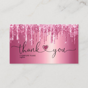 modernes Drehbuch rosa Herz danke Ihnen für Ordnun Visitenkarte