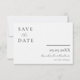 Modernes Drehbuch Save the Date, Foto auf der Rück Save The Date