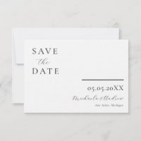 Modernes Drehbuch Save the Date, Foto auf der Rück