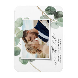 Modernes Drehbuch Vintages Foto eucalyptus inv Magnet