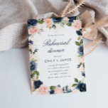 Modernes Drehbuchgericht für Probe Einladung<br><div class="desc">Ein elegantes mariniertes und errötetes Design mit Blumenkranz und elegantem Text. Alle Texte können für Text,  Schriftart,  Größe,  Farbe und Platzierung angepasst werden. Die Hintergrundfarbe kann personalisiert sein.</div>