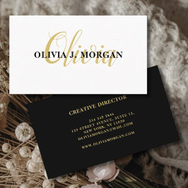 Modernes Drehbuchlogo - minimaler beruflicher Name Visitenkarte