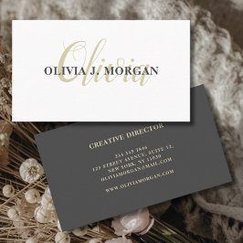 Modernes Drehbuchlogo - minimaler beruflicher Name Visitenkarte