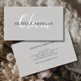 Modernes Drehbuchlogo - minimaler beruflicher Name Visitenkarte