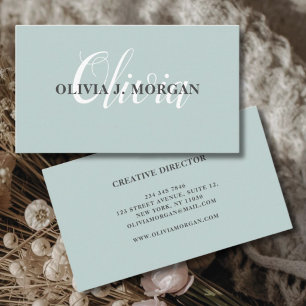 Modernes Drehbuchlogo - minimaler beruflicher Name Visitenkarte