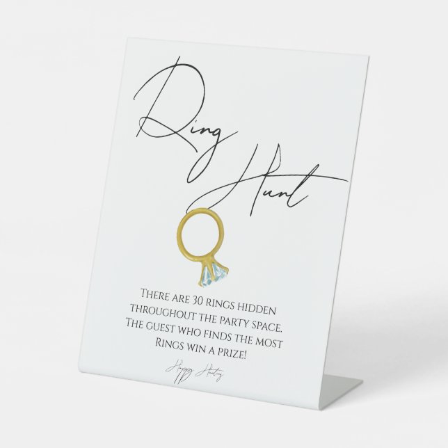 Modernes Drehbuchspiel-Brautparty Sockelschild (Vorderseite)