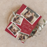 Modernes Drehfoto Collage Religiöse Weihnachten<br><div class="desc">Moderne Script Foto Collage Religious Weihnachtskarte mit zusätzlicher Nachricht von der Familie auf der Rückseite. Klicken Sie auf die Schaltfläche Personalisieren,  um dieses Design mit Ihren Fotos und Text anzupassen.</div>