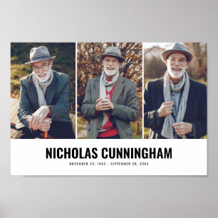 Modernes Drei-Foto-Gedächtnis Poster