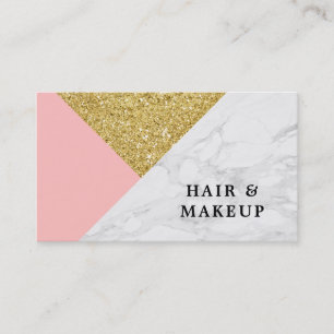 Modernes Dreieck mit Imitate Gold Glitzer Visitenkarte