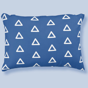 Modernes Dreieck-Muster Elegant Trendy Royal Blue Dekokissen