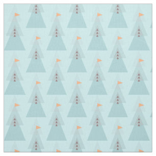 Modernes Dreieck-Muster-geometrischer Schneemann Stoff