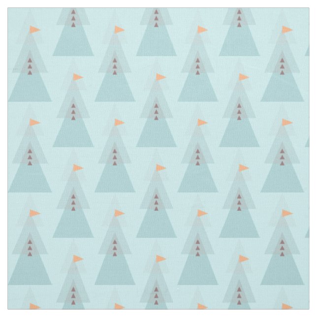 Modernes Dreieck-Muster-geometrischer Schneemann Stoff (Muster)