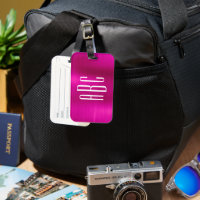 Modernes, dreimal bedrucktes Mit Monogramm, rosa F