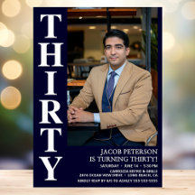 Modernes DRITTEN Foto 30. Geburtstag Party