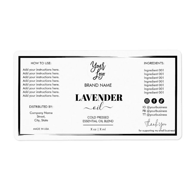 Modernes Dropper-Logo für Flaschen (Vorne)