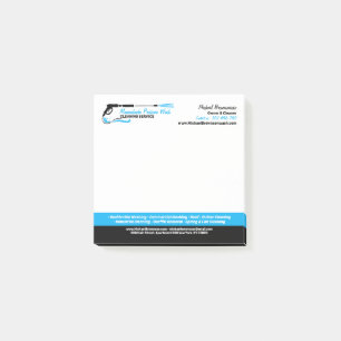 Modernes Druckwaschen Klassische Hausreinigung Post-it Klebezettel