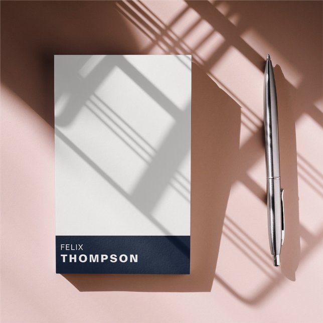 Modernes Dunkelblau und Weißrauchen Beruflich Post-it Klebezettel (Von Creator hochgeladen)