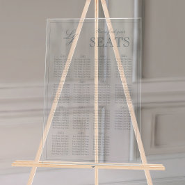 Modernes, dunkelblaues Mongram-Skript-Hochzeitssti Acrylschild