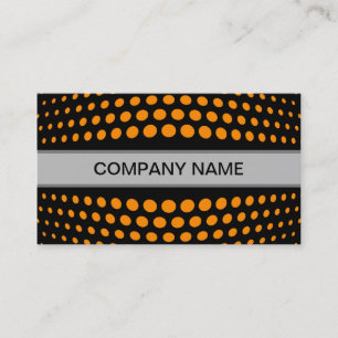 Modernes dunkelorangefarbenes Polka-Dottern-Muster Visitenkarte