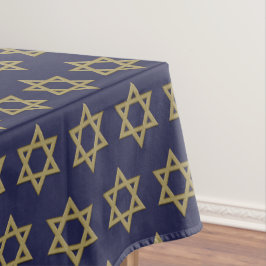 Modernes Dunkles Blau | Chanukah | Davidstern Tischdecke