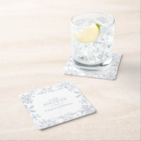 Modernes Dusty Blue Snowflake Winter Brautparty